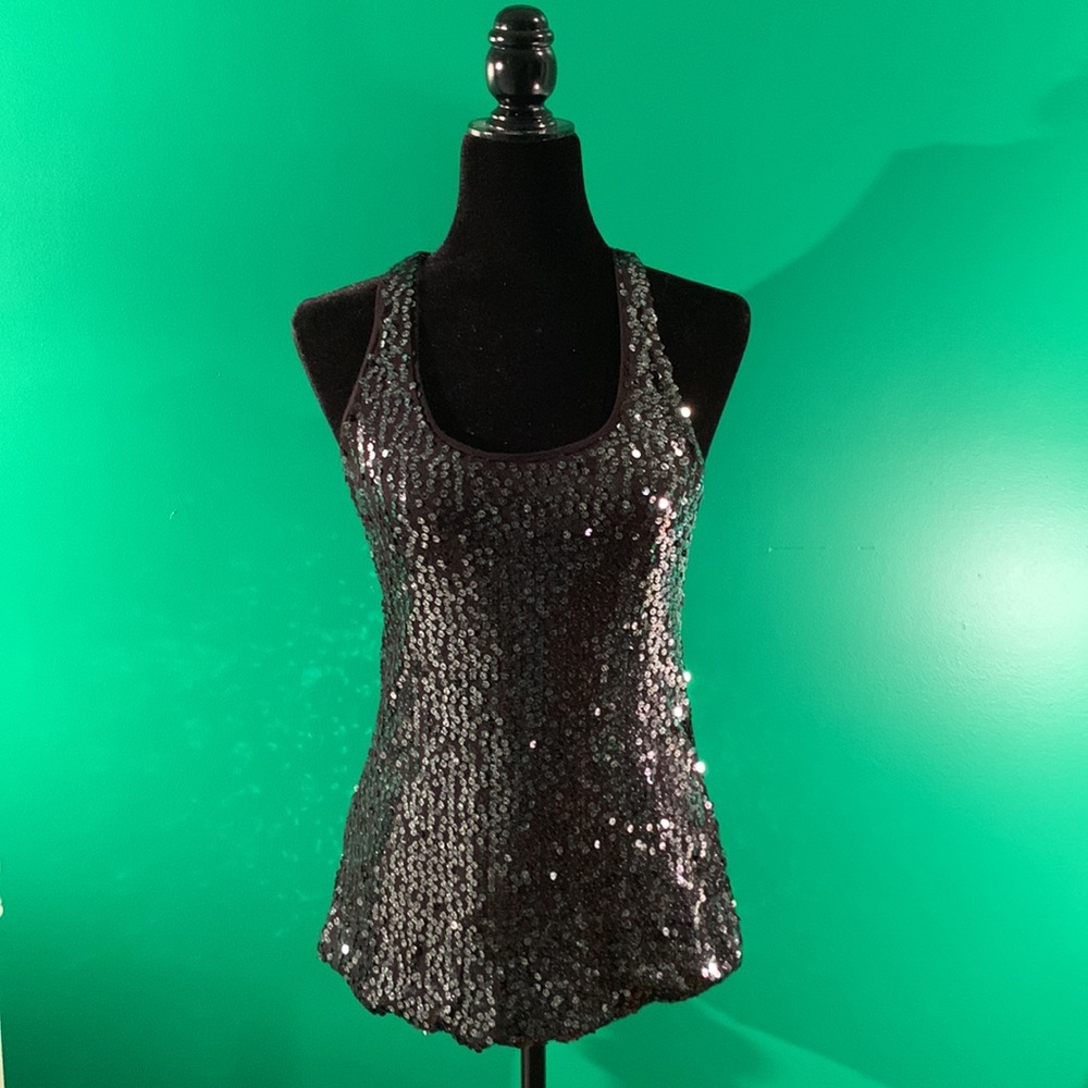 Dynamite size S black sparkle tank top